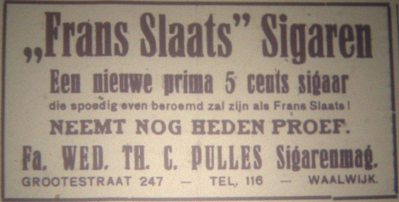 Bestand:FransSlaatssigaren.JPG