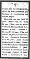 Algemeen rouwbericht in De Echo, november 1944.