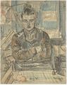 Mie Pol, geportretteerd door Elsa Rubbens, 1930 (SALHA, Kaarten en tekeningen, inv.nr. 501).