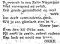 Nieuwjaarsadvertentie in De Echo